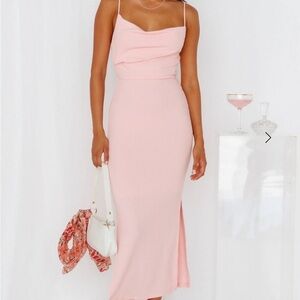 Hello Molly Blush Pink Midi Dress